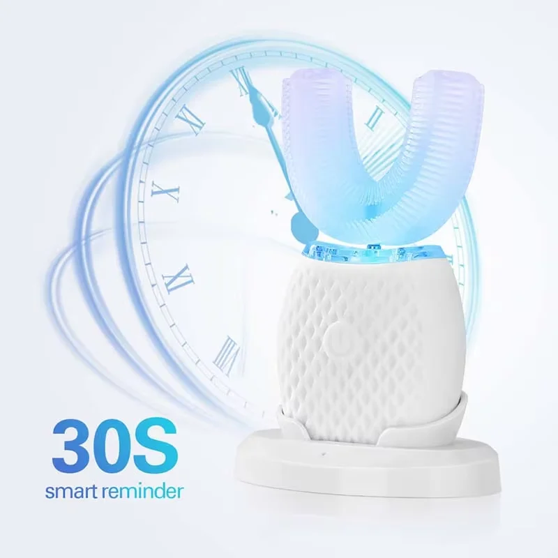 U Shaped Electric Toothbrush Sonic Oral Cleaner Soft Bristles Whitening Portable USB Rechargeable For Kids Adults Family Gift