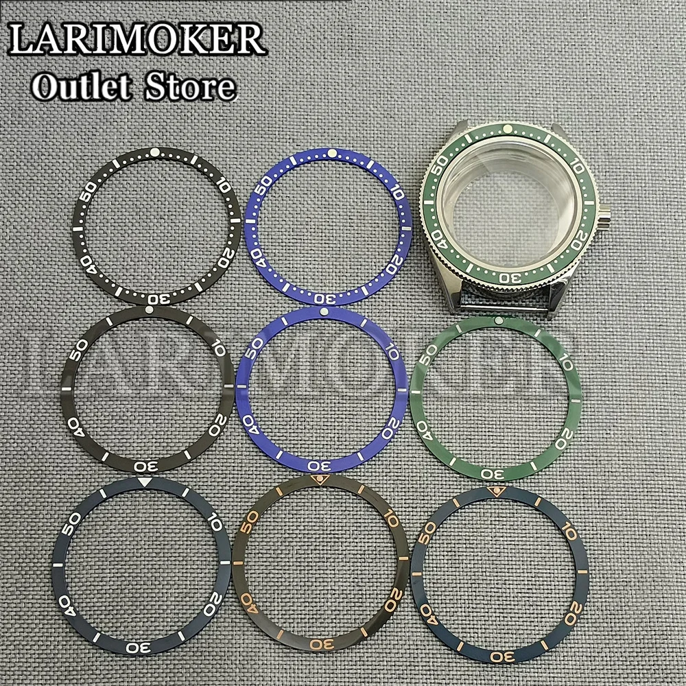 Larimoker Slab Ceramic เส้นผ่านศูนย์กลาง39.3มม. * 33.7มม. ฝาหน้าปัดนาฬิกาสีฟ้าเขียวดำ