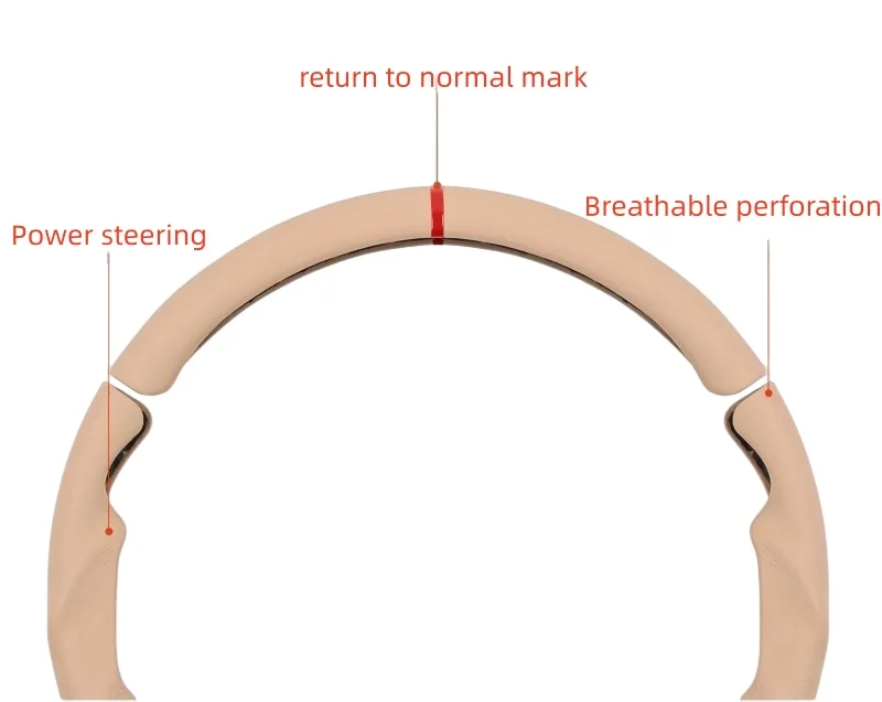 Car Three-section Steering Wheel Cover Fit for BYD Leopard 5 2023-2025 Modified Car Leather Steering Wheel Cover Upgrade Parts