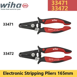 WIHA 33471/33472 Electronic Stripping Pliers 165mm with Stripping Points for Gripping Cutting and Stripping of Wires Hand Tools