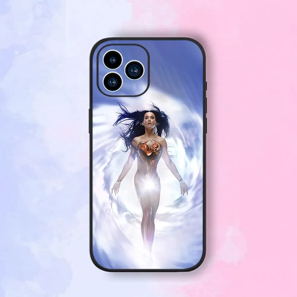 Singer K-Katy Perry 143 Phone Case For iPhone 15,14,13,12,11,XS,XR,X,8,7,Pro,Max,Plus,mini Silicone Black Cover