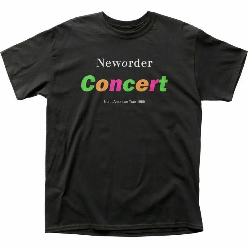 

New Order Concert T Shirt Mens Licensed Rock N Roll Music Band Black