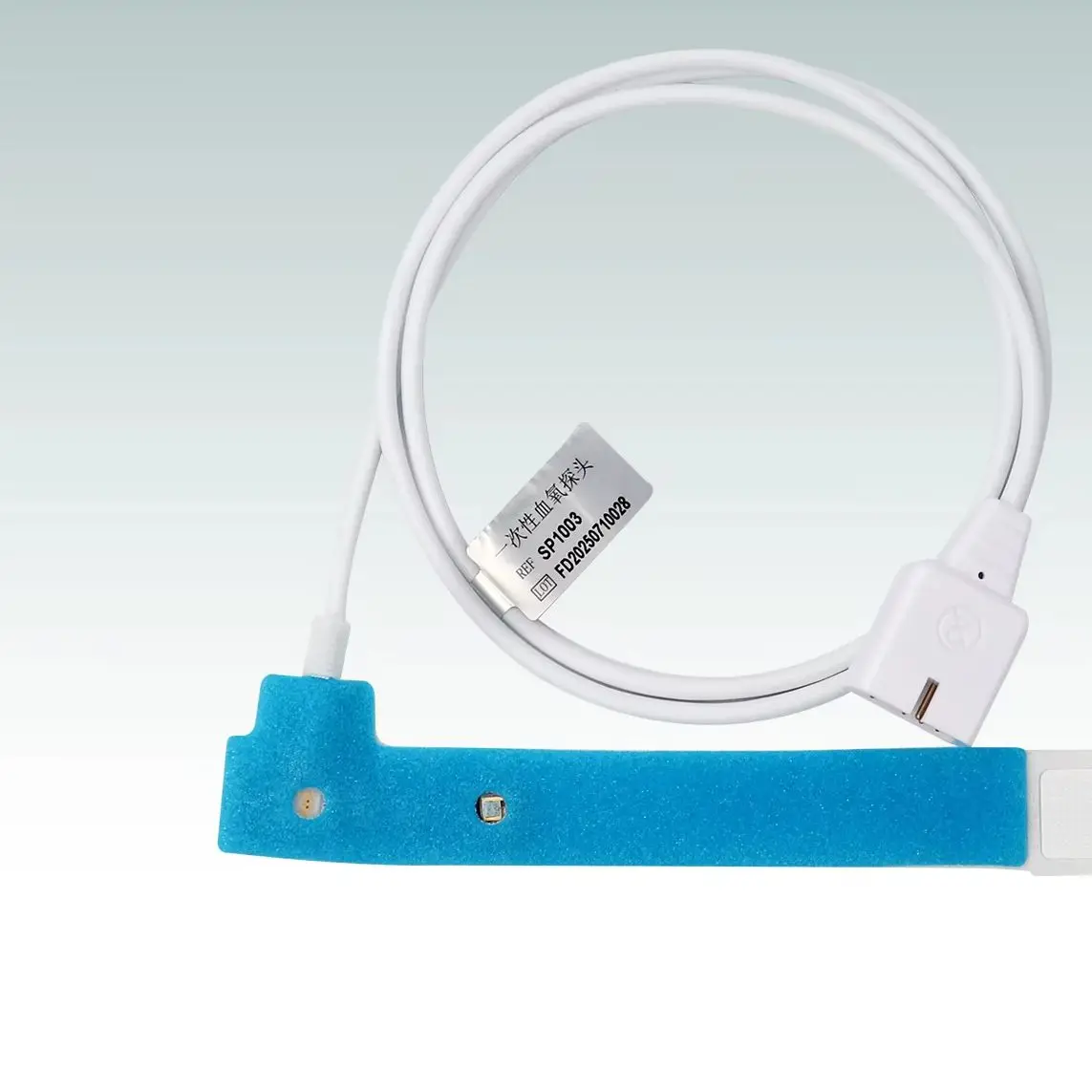 Sensor de Oxímetro de Pulso Desechable de Alta Calidad con 9 Agujas Encriptadas, con Esponja Azul o Sin Esponja Azul