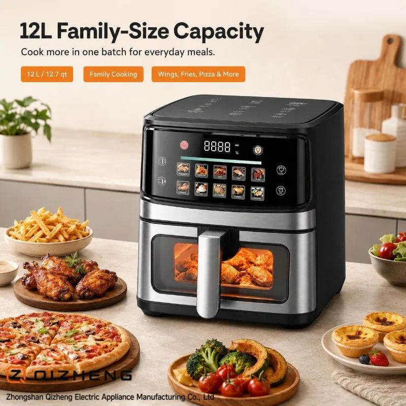 2026 New Large Capacity Air Fryer, Household Multifunctional Electric Cooker, Great for Making French Fries, Export Ready