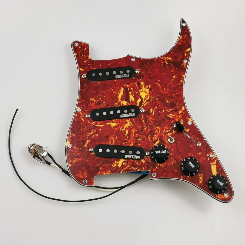 7 sounds Prewired Pickguard Harness Guitar Pickups Wilkinson WVS 60's Alnico5 SSS Single Coil Pickups