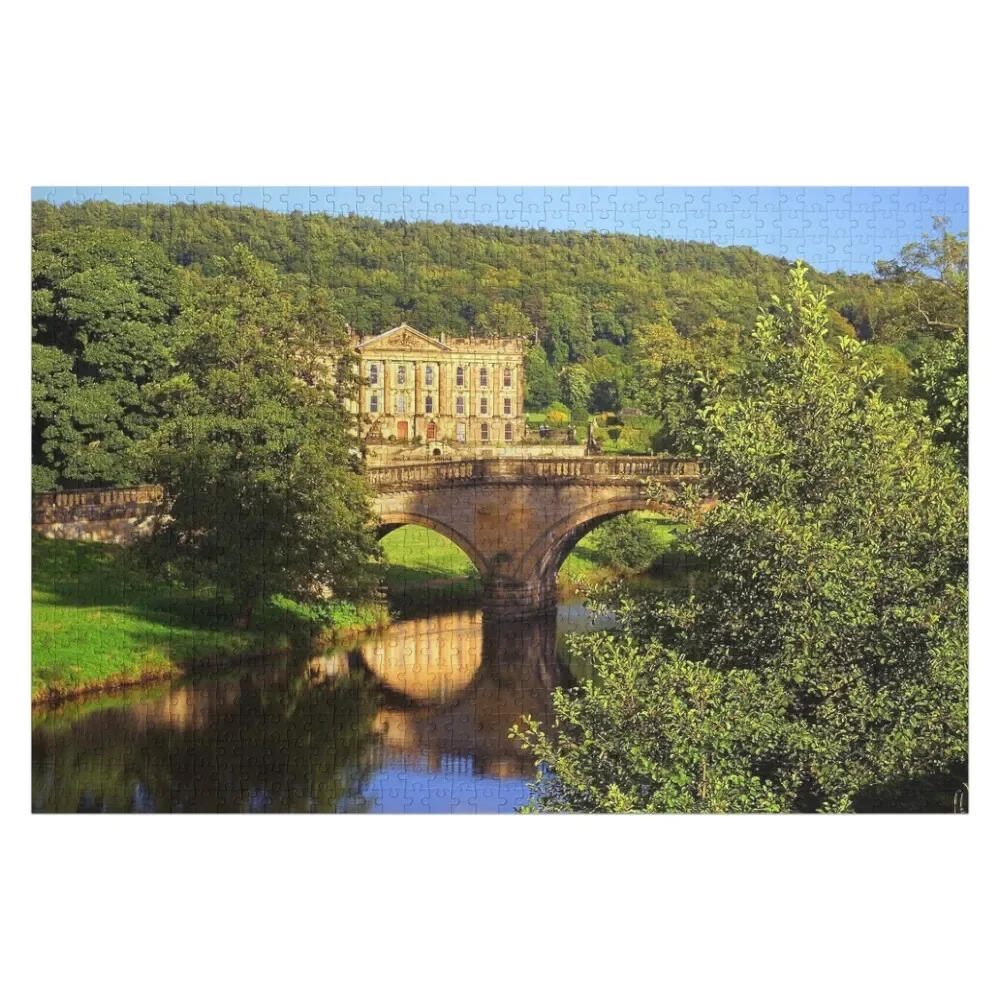 Chatsworth & Queen Mary's Bower Bridge Jigsaw Puzzle Personalized Gift Personalized Baby Toy Puzzle