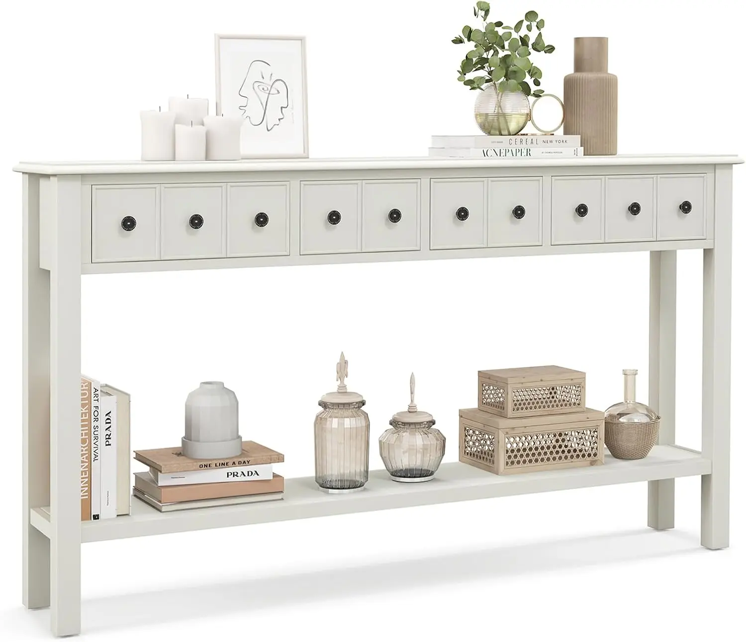 Giantex Narrow Console Table With Storage - 60