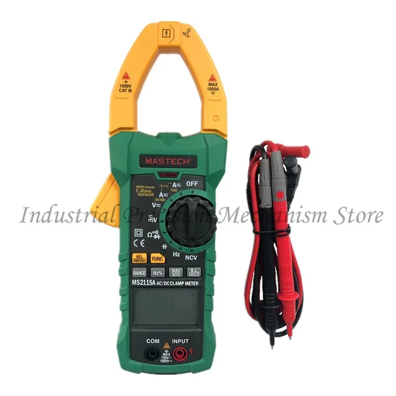 

BC MASTECH MS2115A DIGITAL DC AC Clamp Meters Multimeter True RMS Voltage Current Resistance Capacitance 1000A Tester
