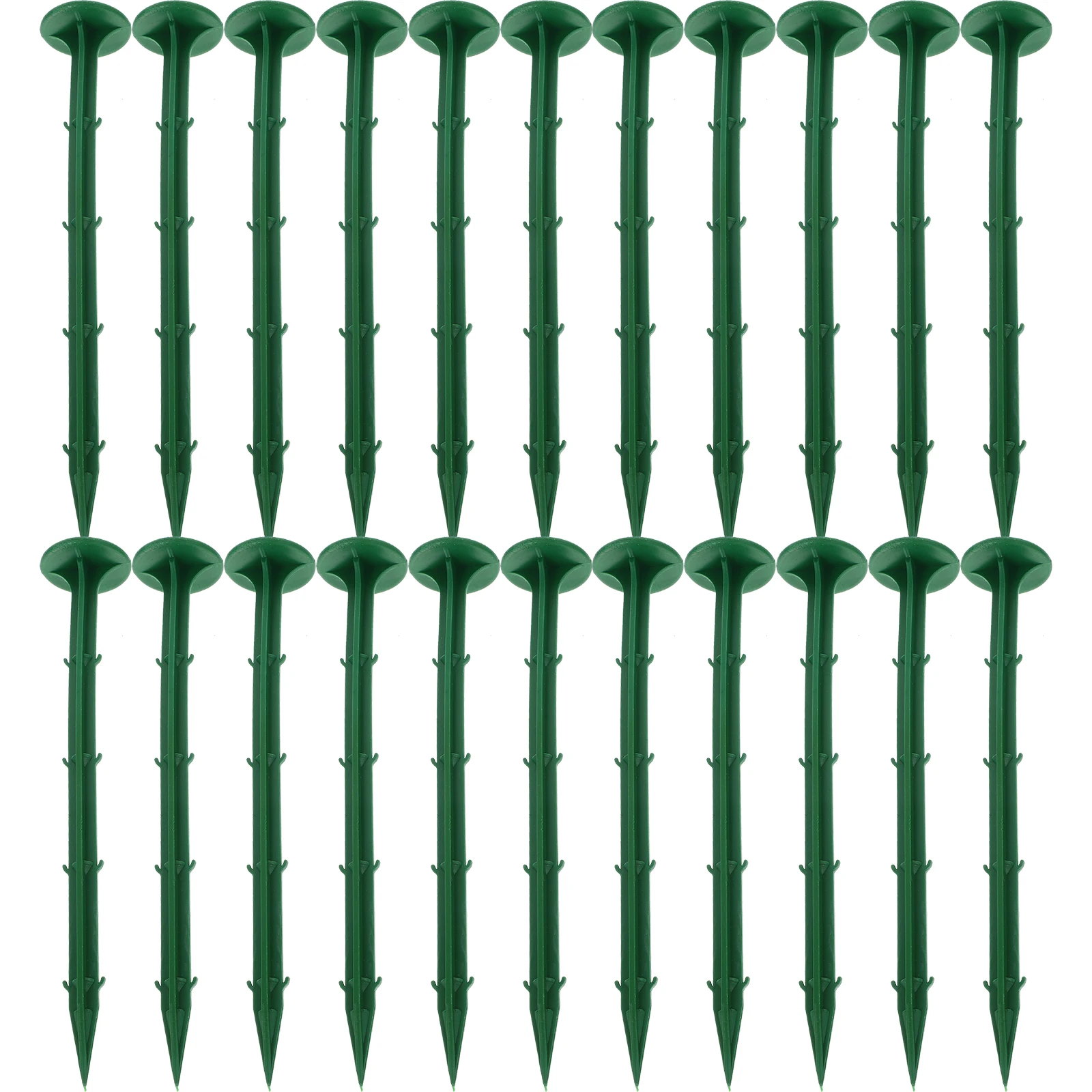 

100 Pcs 20cm Green Plastic Garden Stakes for Fixing Barrier Cloth Tarp Landscaping Fabric Stakes Yard Outdoor Durable