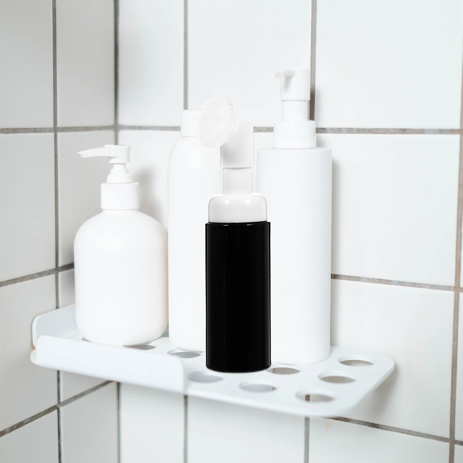 

3 Empty Foaming Bottles Brush Head Design for Soap Shampoo Shower Gel Facial Cleanser Leak Proof Portable Plastic PET Containers