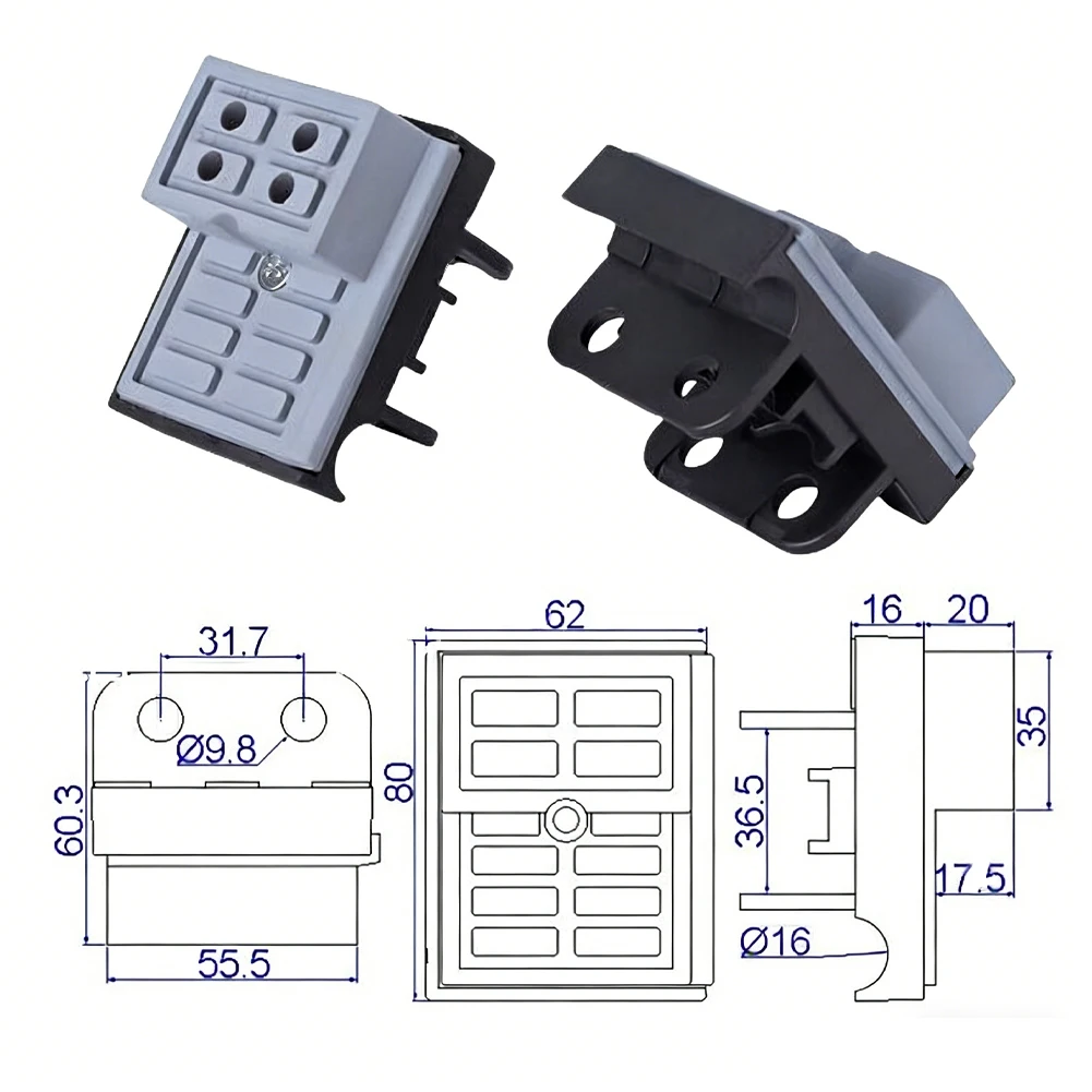 Conveyance Chain Pad for Edge Banding Machine Feed Mechanism in Woodworking Machinery 80x62mm Enduring Rubber Nylon