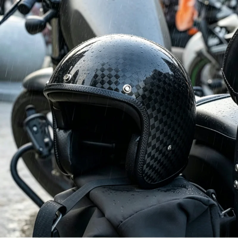 Carbon Fiber Lightweight Motorcycle Helmet - Casque de moto en fibre de