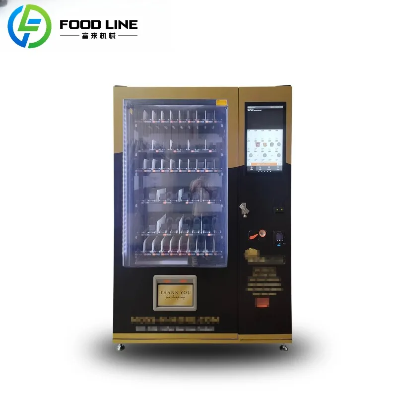آلة بيع الثلاجة الذكية المخصصة FL، آلية المصعد مع المشروبات الباردة والوجبات الخفيفة