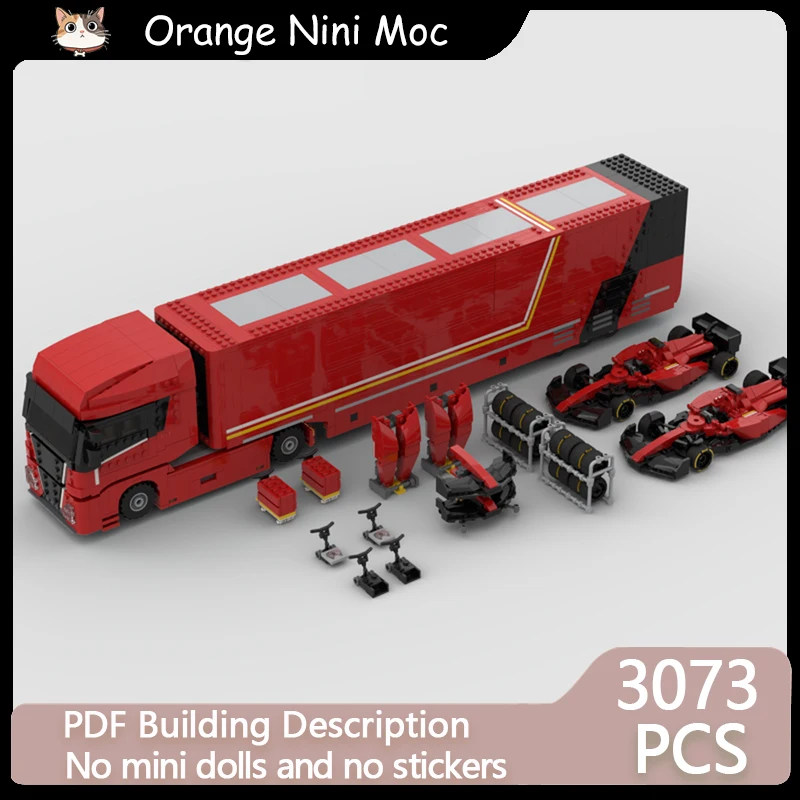 

City Car Speed Racing Model MOC Building Bricks Sportscar F1 Truck Modular Technology Gifts Holiday Assemble Children Toys Suit