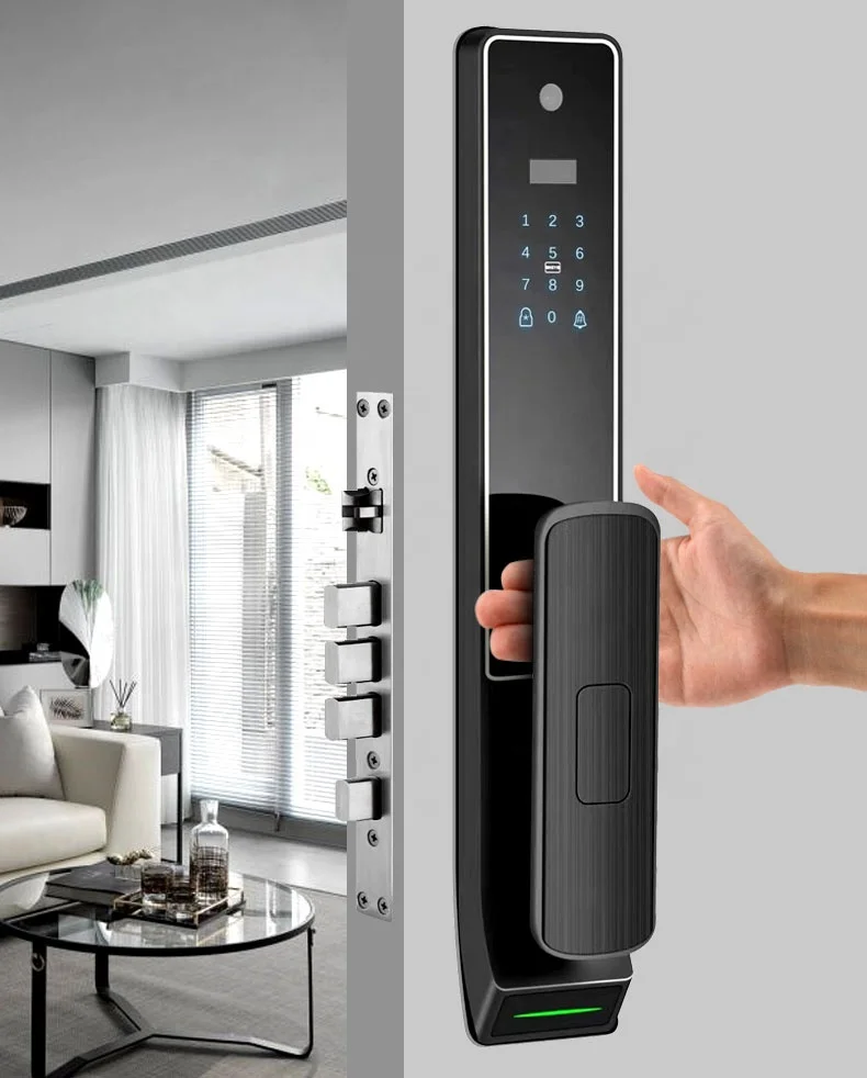 Lxy vida inteligente hoem tuya fechadura inteligente com câmera campainha tela de exibição interna visualização segurança ao ar livre casa fechadura da porta automática