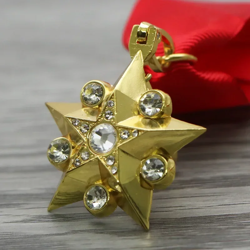 Medalha do marescial da união soviética estrela vermelha cinco estrelas fita broche geralissimo crachá pinos decoração artesanato para homens e mulheres