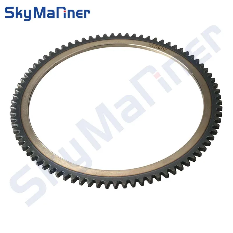 66M-85550 Flywheel Crown Gear Ring For YAMAHA Outboard Motor 4T F9.9 F13.5 F15; 66M-85550-10; Parsun PAF15-07070100W 172-208mm