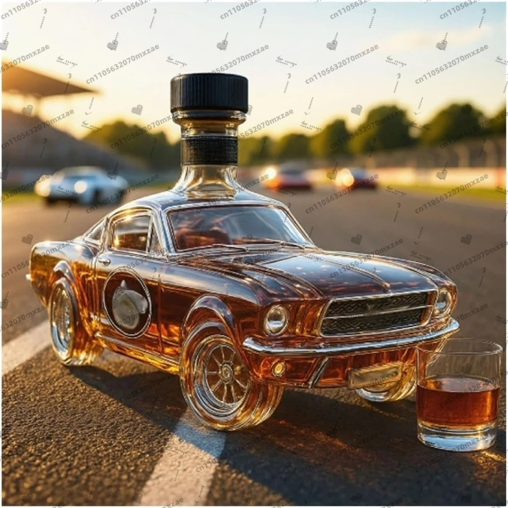 

3D Car Whiskey Decanter 300ml, Leak-Proof Novelty Glass Bottle for Home Bar, Ideal Gift for Whiskey Lovers