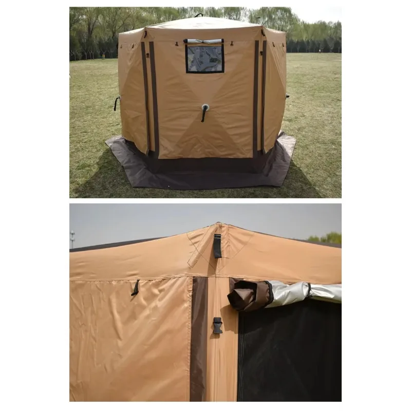 

Family Camping Tent 6-8 Person Waterproof Dome Tent with UV Protection All Seasons Marquee Automatic Tent Wind Resistance