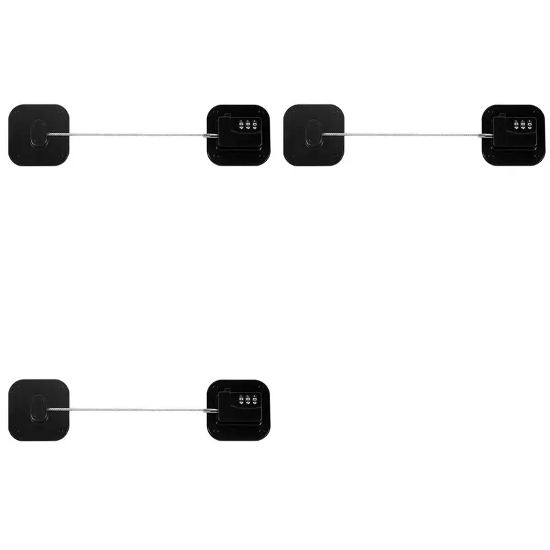 

ABZZ-Замок для холодильника, кодовый замок для шкафов на холодильник, ящиков, сверхмощный замок для холодильника, предохранительный замок, упаковка из 3 шт.