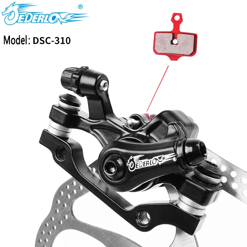 JEDERLO Disc Brakes F180/R160 F160/R140 Mountain Bike Mechanical Line Pulling Disc Brake Aluminum Alloy Bicycle Accessories