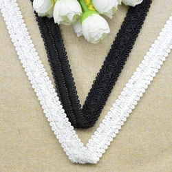 5m/16.4ft each pack black white lace trim handmake DIY crafts sewing accessory clothing curtain curve braide webbing decorations