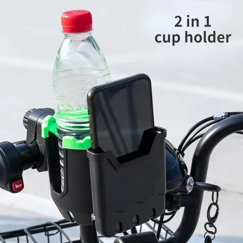 

Two-in-one Multifunctional Universal Bike Bracket Electric Car Motorcycle Portable Phone Holder Water Bottle Milk Tea Cup Stand