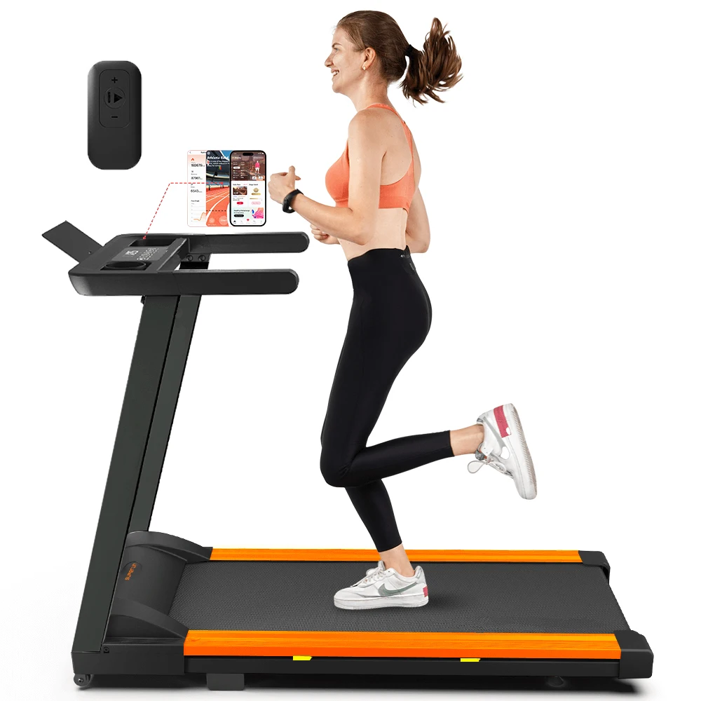Electric APP Online Monitoring 7.5MPH Remote Control Foldable Quite Running Walkingpad for Home Portable 300LBS