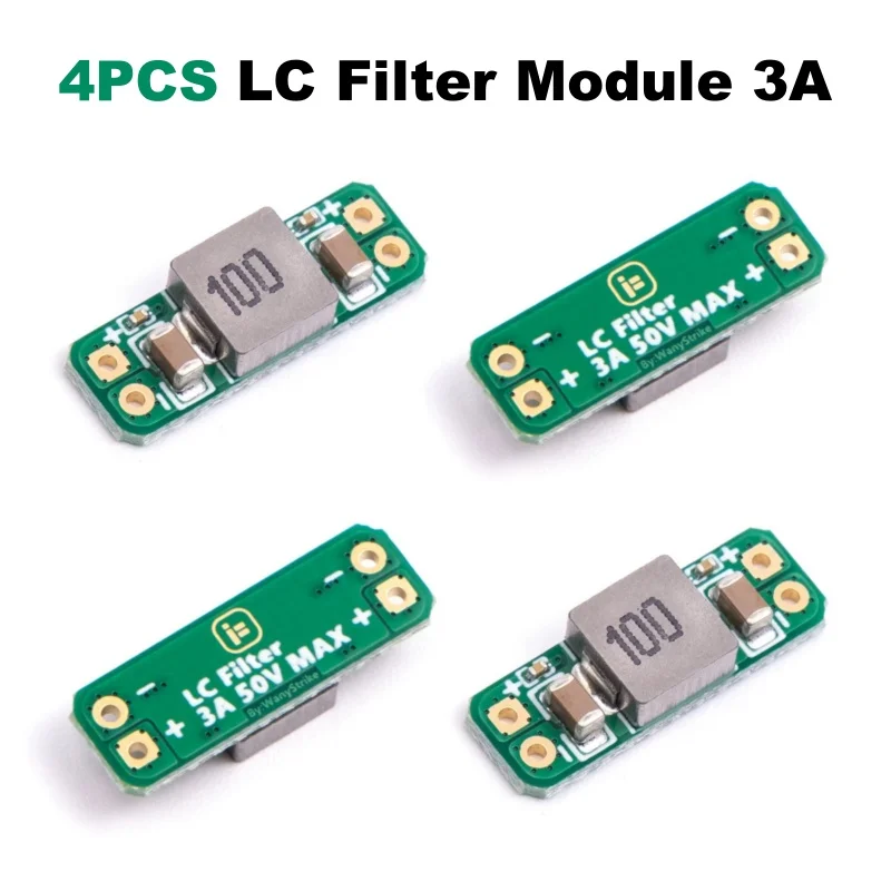 

4pcs LC Filter Module 3A 5-30V Built-in Reverse Polarity Protection Reduce The Effect of Radiated Interference for FPV Drone