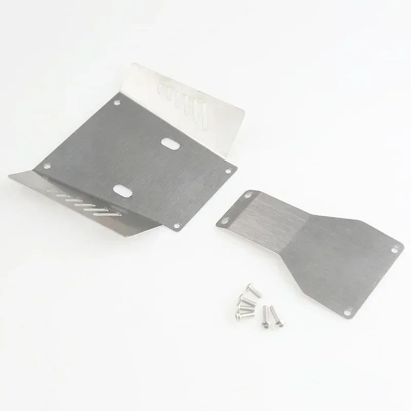 Placa de deslizamiento de protección de armadura de chasis de acero inoxidable de Metal para Tamiya CC-01 CC01 1/10 coche trepador de control remoto pieza de actualización energética E1202