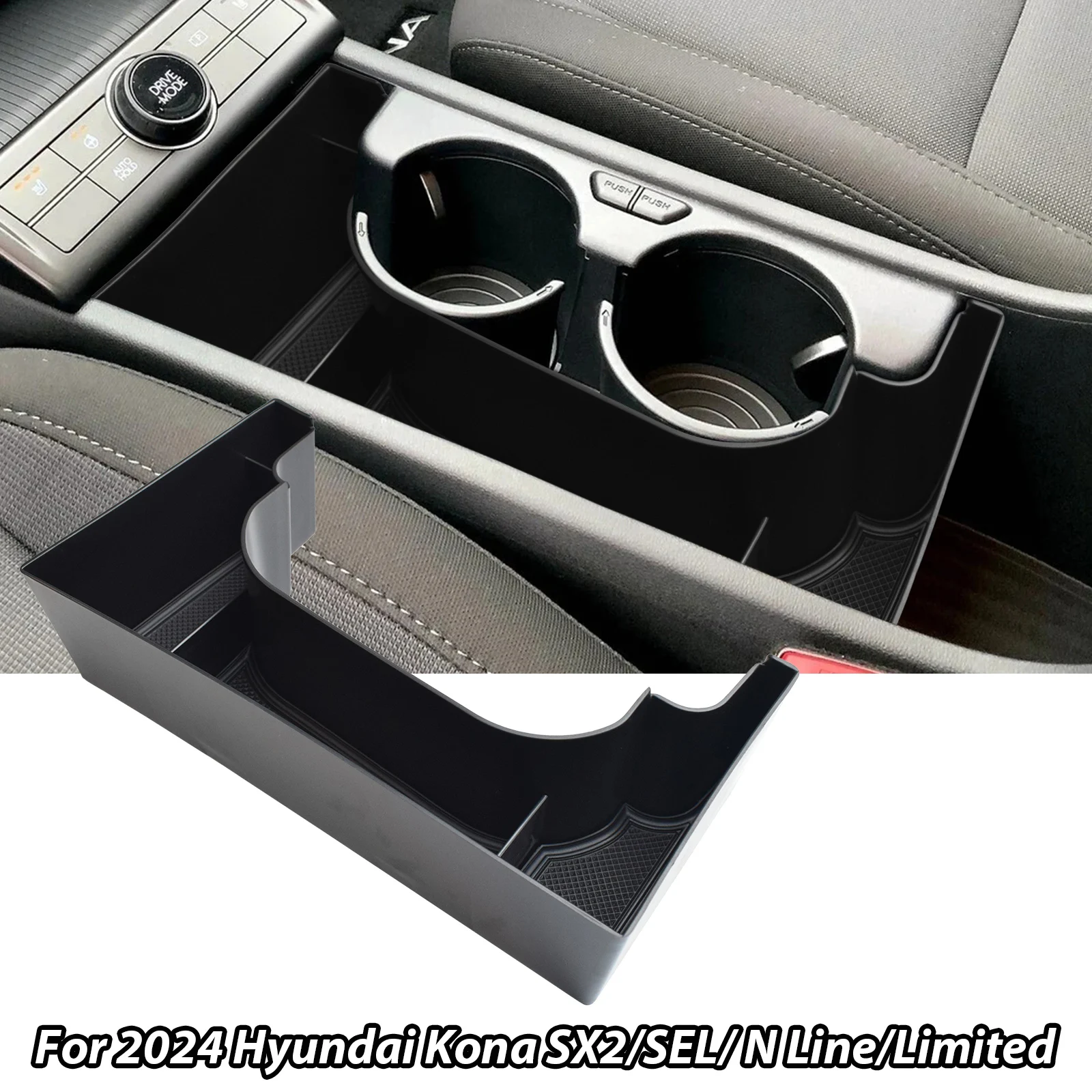 Center Console Tray for 2024 Hyundai Kona SX2/SEL/ N Line/Limited Center Console Organizer Armrest Box Storage Car Accessories