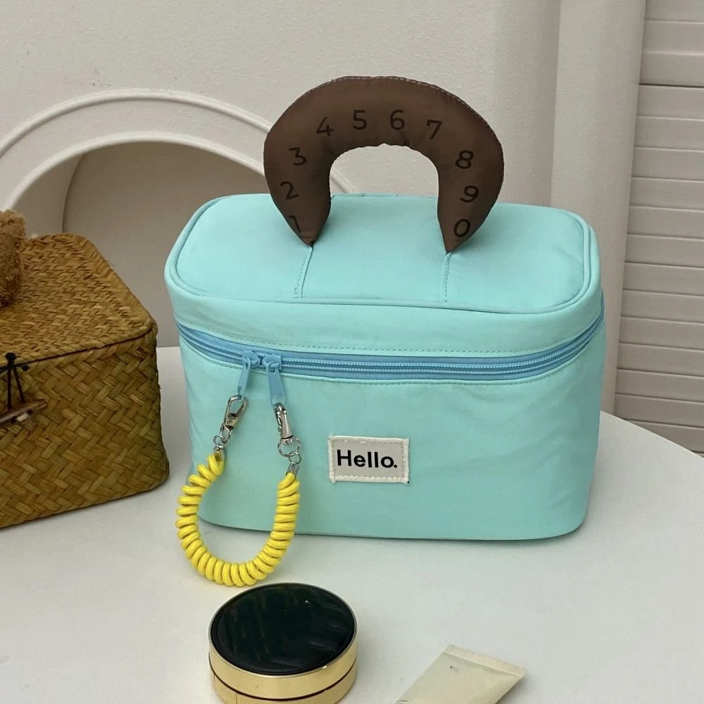 

Large Capacity Cute Cabin Makeup Bag House-shaped Square Handheld Cosmetic Case Kawaii Zipper Portable Storage Bag Ladies