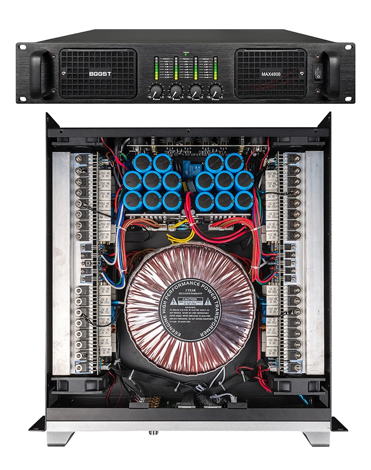 Бестселлер MAX4800 Тяжелый усилитель 2U класса H 4X800 Вт 31 кг Стабильный выход OEM Поддержка усилителя мощности