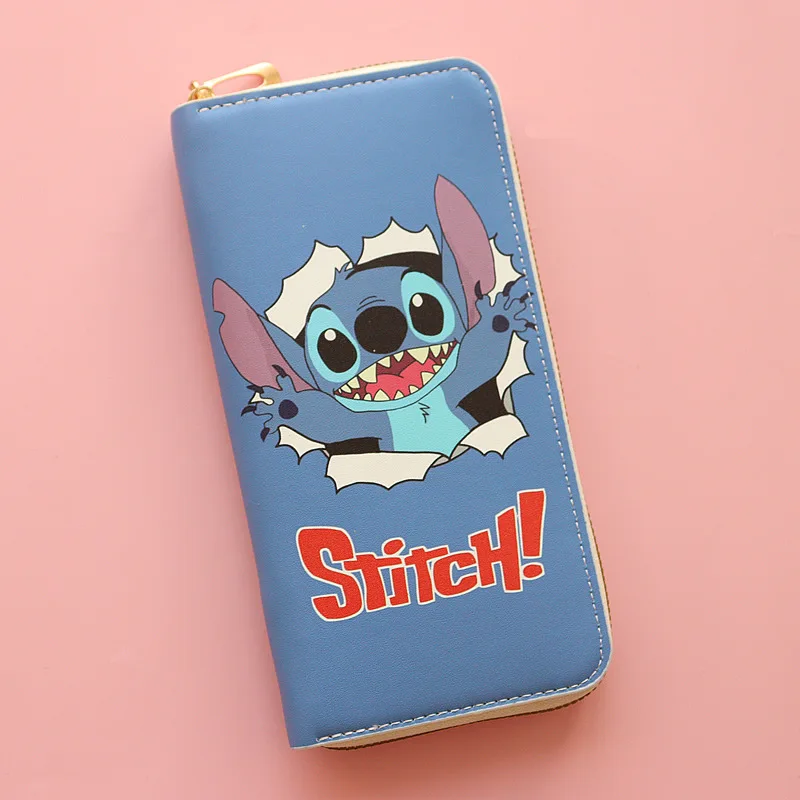 Monedero de Lilo y Stitch para niña, cartera Kawaii de Disney Stitch, regalo de cumpleaños para niños, bolso de mano con figuras de Anime, venta al por mayor