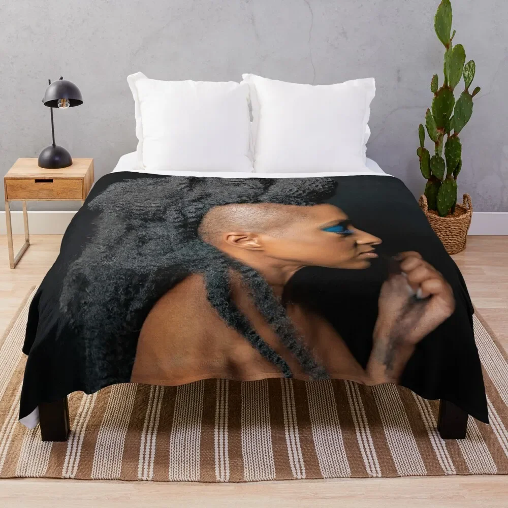 

Blue Eye Mohawk I Throw Blanket Soft Cozy Blanket for Pet Kids Adults