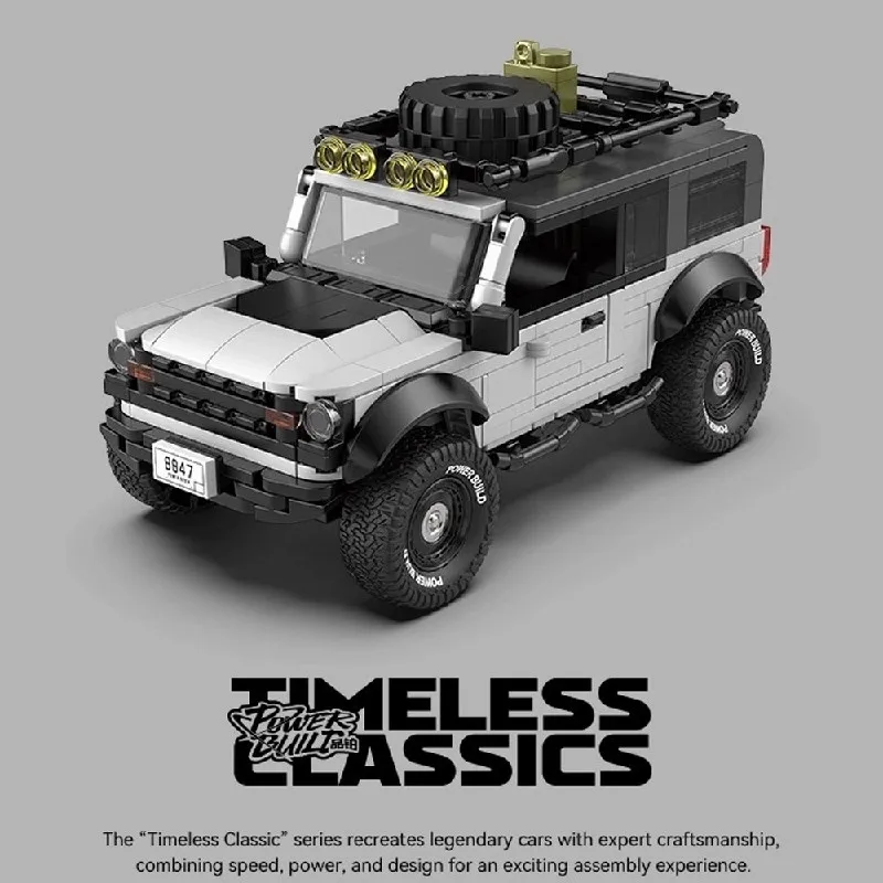 428PCS Classics Off-Road Vehicle Building Blocks Technik Camping Car Model Collectible Toy with Display Toys Boys Adults Gift