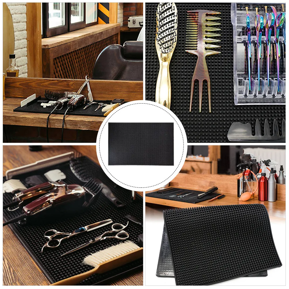 

1Pcs Hairdressing Mat Non-Slip Design Barber Tool Storage Cushion Large Space Anti-Skid Pad for Scissors Blades Salon Supplies
