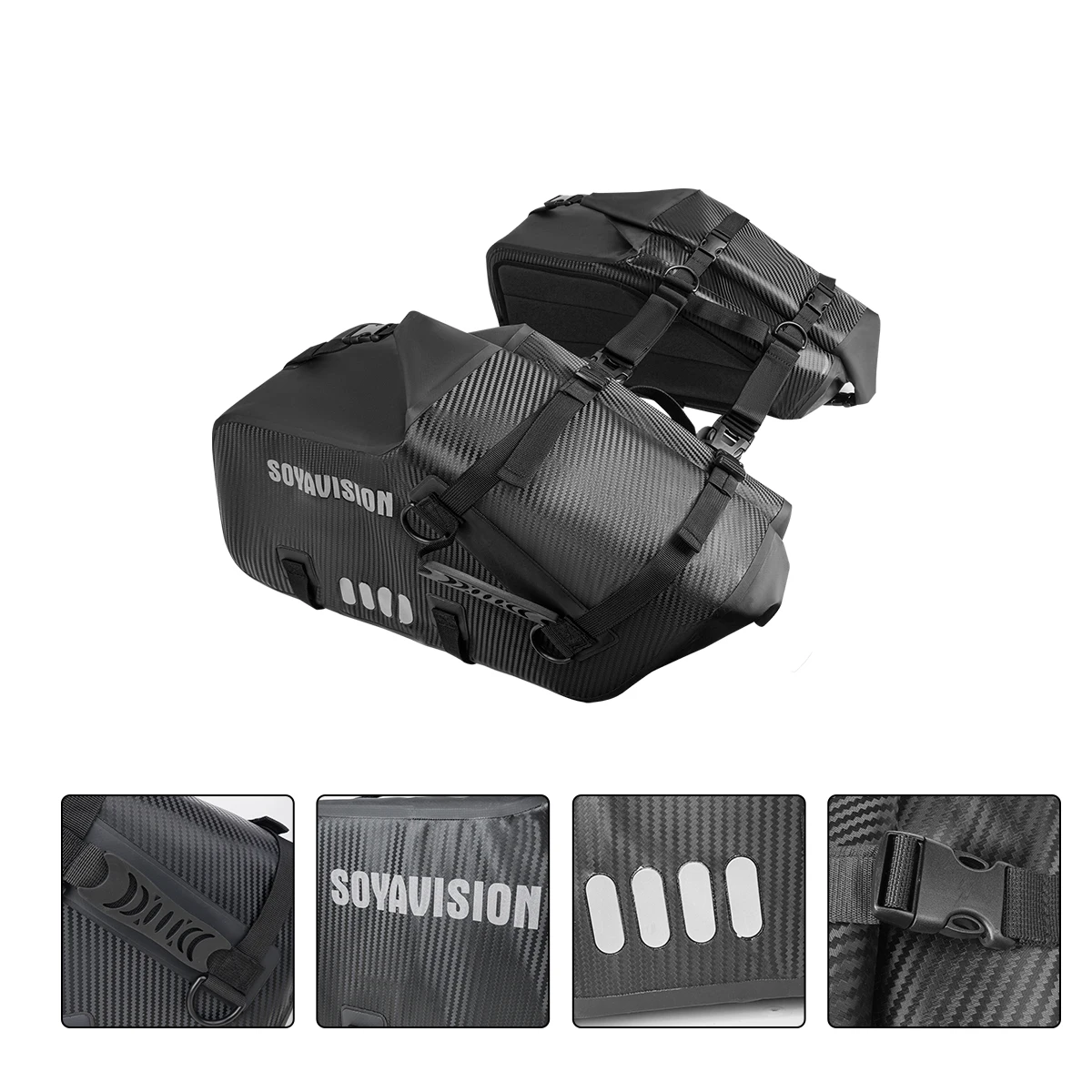 Motorcycle Bag Outdoor PVC Dry Sack Bag Waterproof 28L Shoulder Bag, Diving, Swimming, Hiking Driving Travel Tail Bag Waterproof