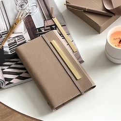 A6 Exquisite Business Office Binder Notebook Journal Diary Loose-leaf Pu Leather Planner Organizer Notepad School Stationery