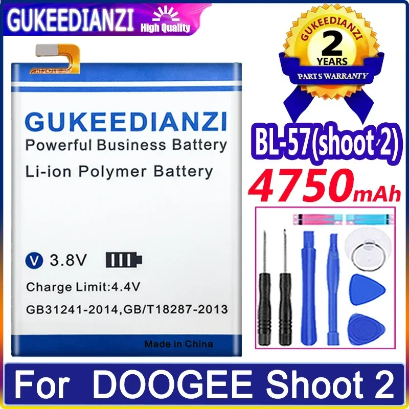 

Новинка, аккумулятор GUKEEDIANZI Для Doogee Shoot 2 Shoot2, запасные части для смартфонов на 4750 мАч, аккумуляторы