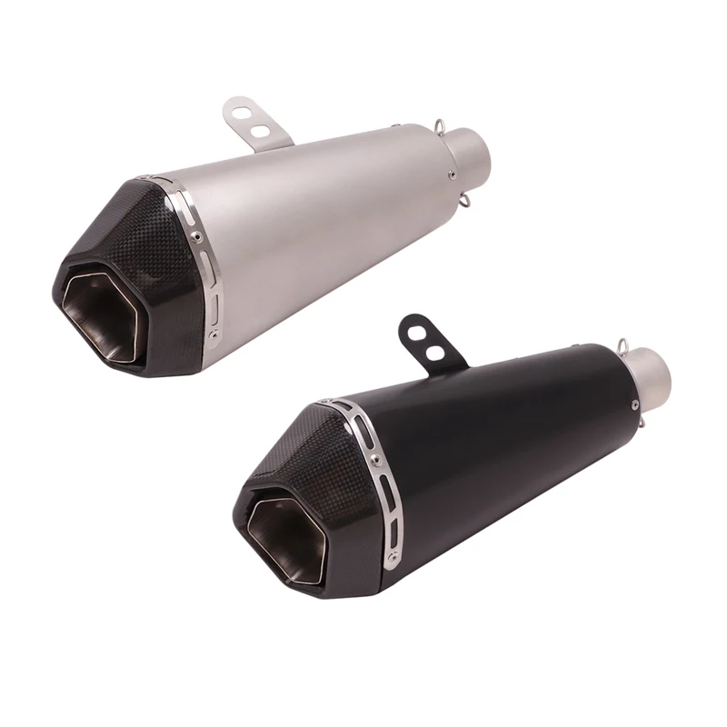 

51mm Universal Motorcycle Tail Pipe 370mm Muffler Stainless Steel Exhaust System Modified For ATV Dirt Bike