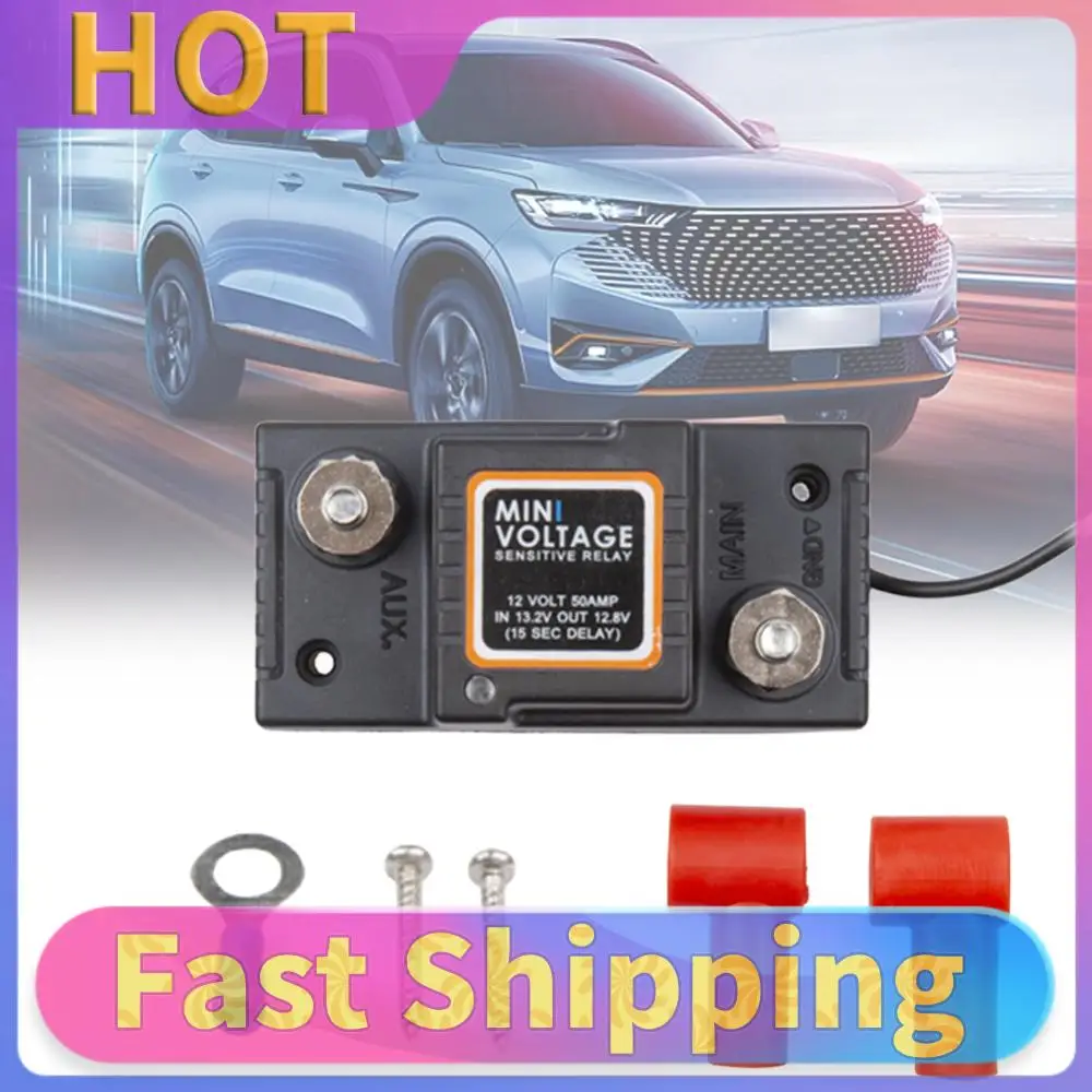 

Voltage Sensitive Relay Waterproof Dual Battery Smart Isolator 12V 50A VSR Smart Switch for Car ATV UTV Boats RV Truck
