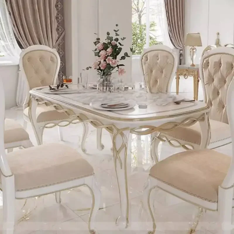 Minimalist Vintage Kitchen Table Beige Unique Nordic Modern Kitchen Table Marble Luxury Space Muebles Para Hogar Furniture Home