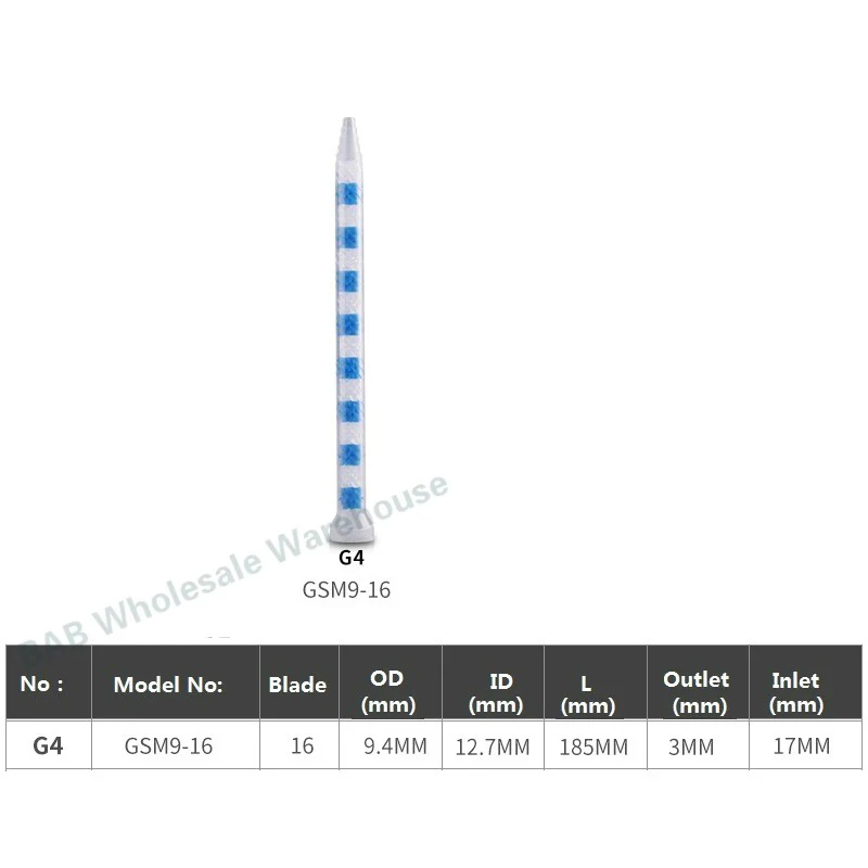 GSM9-16 Epoxy Resin Static Mixer tube for automatic glue filling machine AB glue static mixing tube Mixing tube mixer