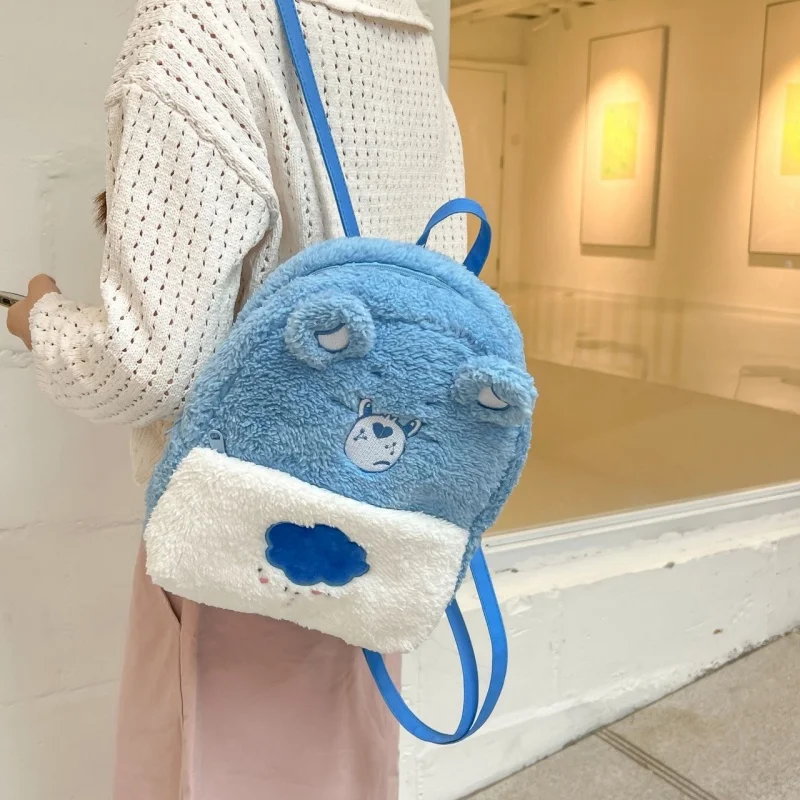 

Girl Heart New Colorful Love Bear Backpack 2025 Cute Cartoon Care Bears Backpack Campus Student Leisure Backpack Girls for Gifts