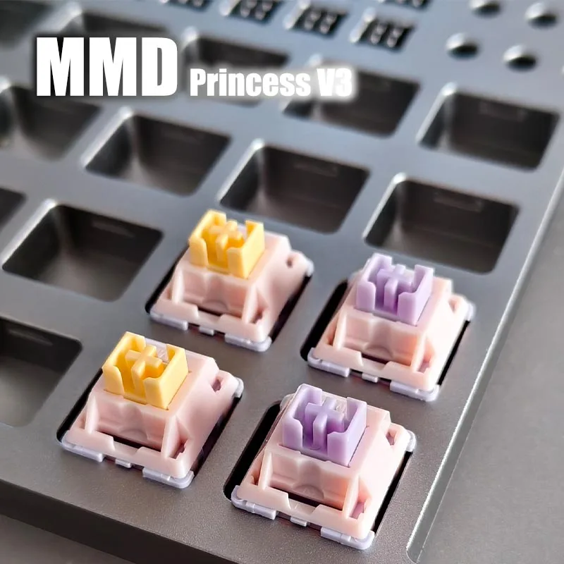 MMD Princess V3 KeySwitch 5Pins 46.5g 53.5g HIFI Linear 48g 62g مفاتيح لوحة المفاتيح الميكانيكية التي تعمل باللمس تزييت المصنع