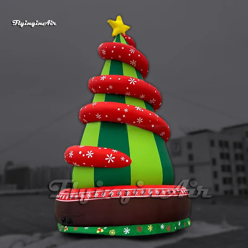 Large Festive Inflatable Christmas Tree Yard Ornament For Park Decoration