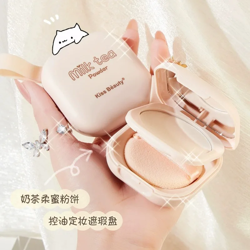 Korean Loose Powder Full Brightening Concealer Mineral Face  Foundation Cosmetics Lasting Makeup Powder Compact Powder Pressed