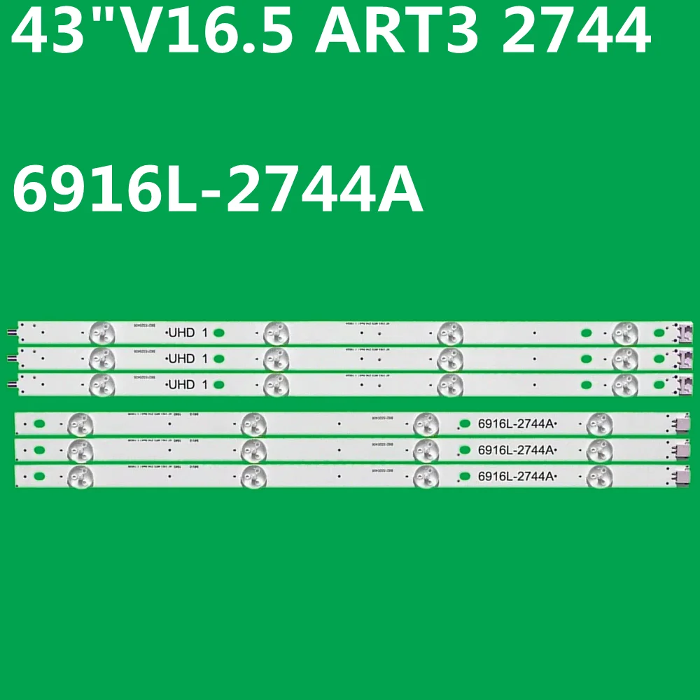 

5set LED Strip 43"V16.5 ART3 2744 6916L-2744A UHD AGF9046801 For 43UH6030 43UH6100 43UH630V 43UH620V 43UH603V 43UH610A LC430DGE