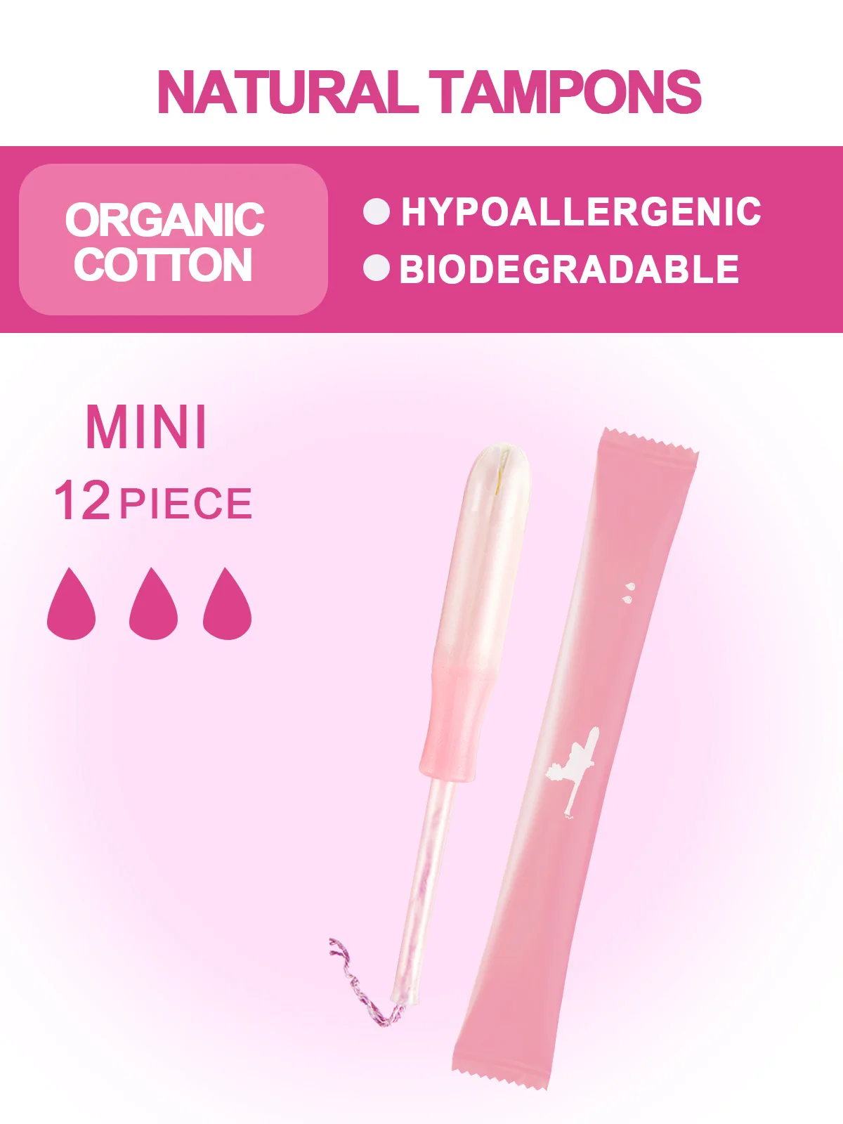 

12 powder cartridges (12 types) included, adhesive fiber cotton core, LDPE pink transparent catheter